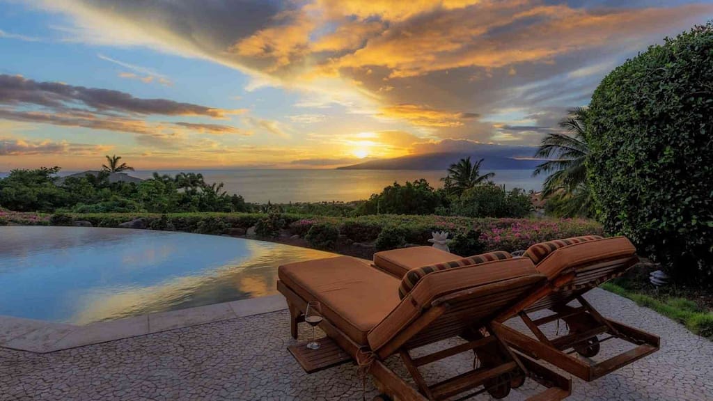 Poolside of Maui Luxury Garuda Estate